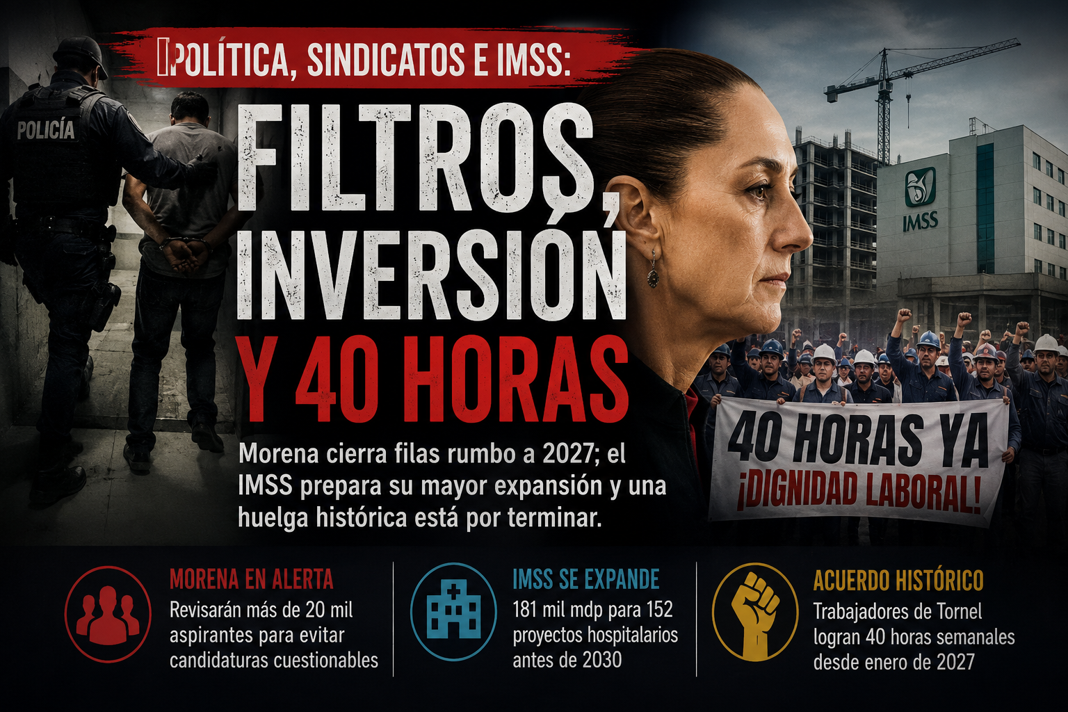 Morena frena la carrera de 2027 mientras el IMSS prepara una expansión histórica